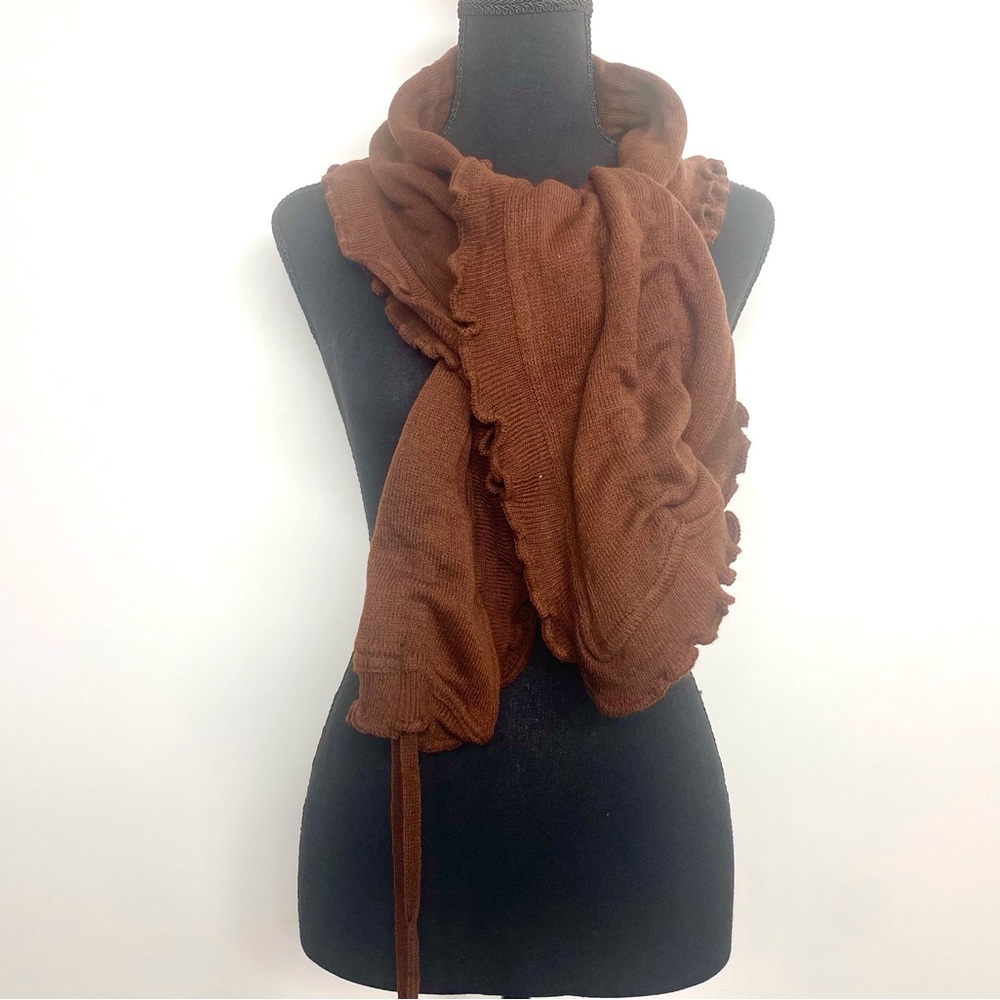 NYC Women Brown Extra Long warm scarf nwt